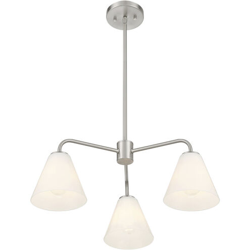 Blair 3 Light 24 inch Satin Nickel Chandelier Ceiling Light